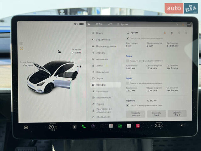 Белый Тесла Model Y, объемом двигателя 0 л и пробегом 12 тыс. км за 44900 $, фото 30 на Automoto.ua