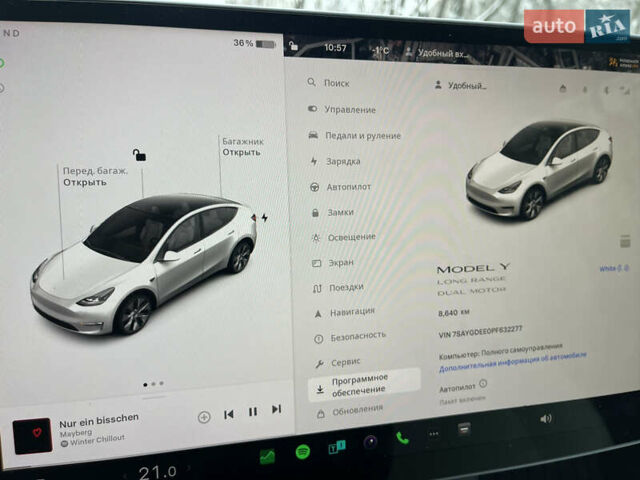 Белый Тесла Model Y, объемом двигателя 0 л и пробегом 12 тыс. км за 33000 $, фото 13 на Automoto.ua