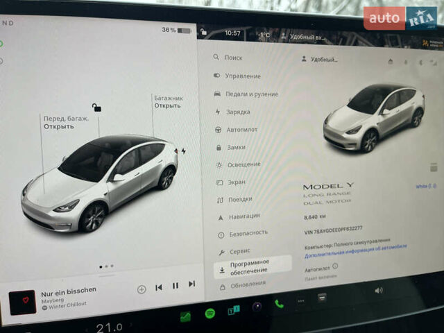 Белый Тесла Model Y, объемом двигателя 0 л и пробегом 12 тыс. км за 43500 $, фото 13 на Automoto.ua