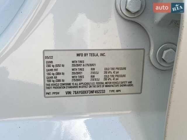 Тесла Model Y 2022 у Києві на Automoto.ua Білий Тесла Model Y, об'ємом двигуна 0 л та пробігом 59 тис. км за 31999 $, фото 26 на Automoto.ua