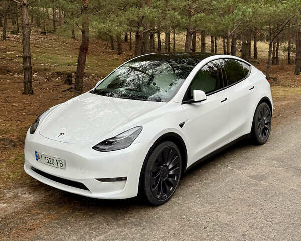 Белый Тесла Model Y, объемом двигателя 0 л и пробегом 57 тыс. км за 32700 $, фото 1 на Automoto.ua
