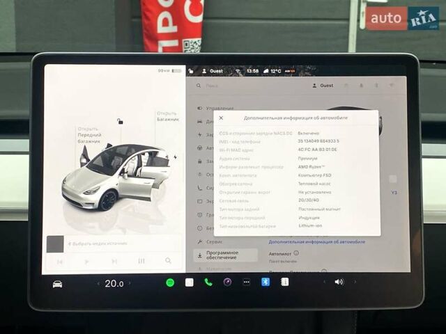 Белый Тесла Model Y, объемом двигателя 0 л и пробегом 49 тыс. км за 34999 $, фото 22 на Automoto.ua