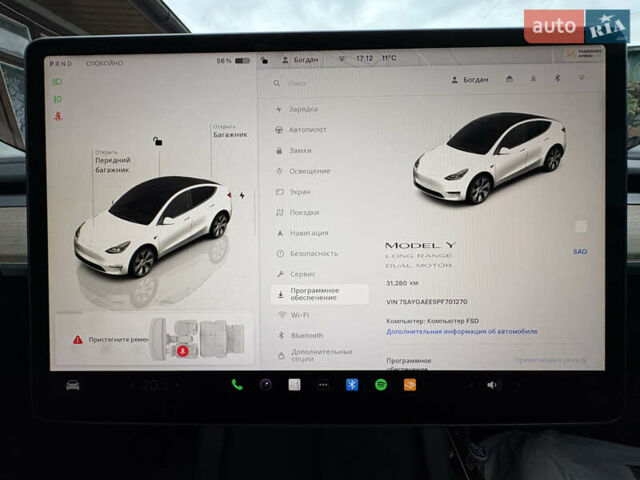 Білий Тесла Model Y, об'ємом двигуна 0 л та пробігом 31 тис. км за 24400 $, фото 14 на Automoto.ua