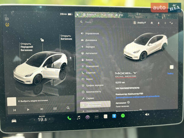 Белый Тесла Model Y, объемом двигателя 0 л и пробегом 18 тыс. км за 28950 $, фото 22 на Automoto.ua
