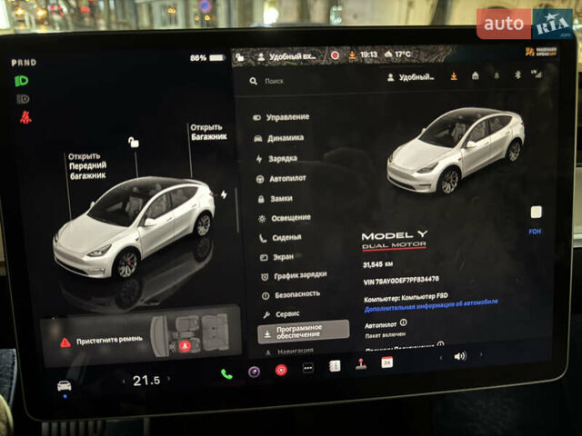 Белый Тесла Model Y, объемом двигателя 0 л и пробегом 35 тыс. км за 28800 $, фото 14 на Automoto.ua
