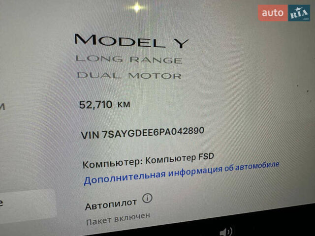Білий Тесла Model Y, об'ємом двигуна 0 л та пробігом 53 тис. км за 25900 $, фото 19 на Automoto.ua