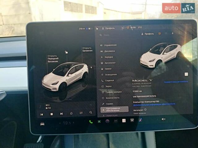 Белый Тесла Model Y, объемом двигателя 0 л и пробегом 17 тыс. км за 28500 $, фото 7 на Automoto.ua