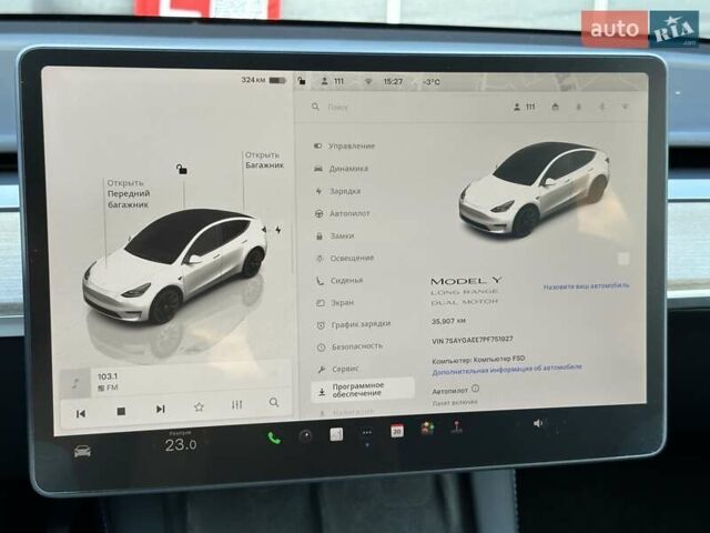 Білий Тесла Model Y, об'ємом двигуна 0 л та пробігом 36 тис. км за 30999 $, фото 18 на Automoto.ua