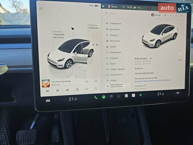 Белый Тесла Model Y, объемом двигателя 0 л и пробегом 22 тыс. км за 30000 $, фото 12 на Automoto.ua