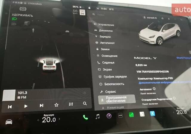 Белый Тесла Model Y, объемом двигателя 0 л и пробегом 8 тыс. км за 27300 $, фото 15 на Automoto.ua