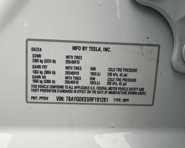 Белый Тесла Model Y, объемом двигателя 0 л и пробегом 16 тыс. км за 33700 $, фото 12 на Automoto.ua