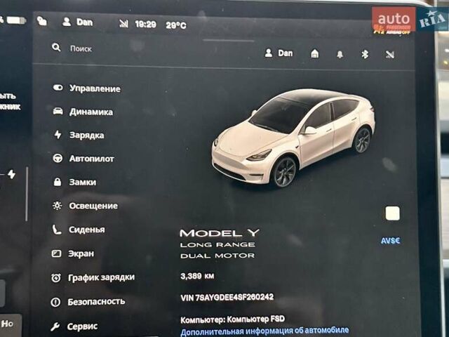 Белый Тесла Model Y, объемом двигателя 0 л и пробегом 3 тыс. км за 34498 $, фото 33 на Automoto.ua
