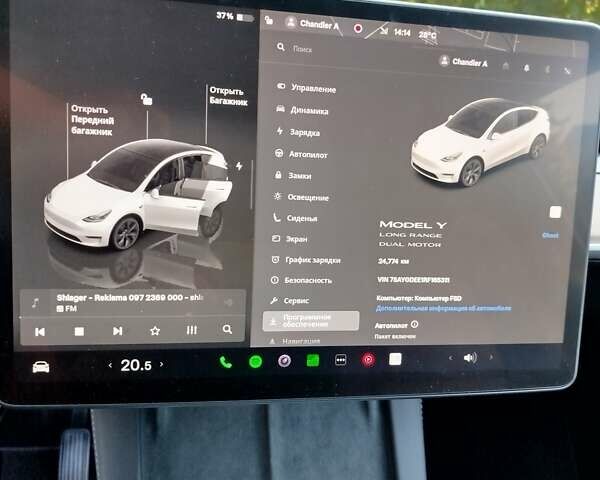 Білий Тесла Model Y, об'ємом двигуна 0 л та пробігом 25 тис. км за 32500 $, фото 11 на Automoto.ua