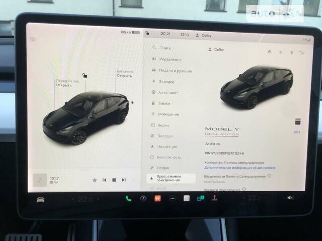 Чорний Тесла Model Y, об'ємом двигуна 0 л та пробігом 73 тис. км за 29499 $, фото 116 на Automoto.ua