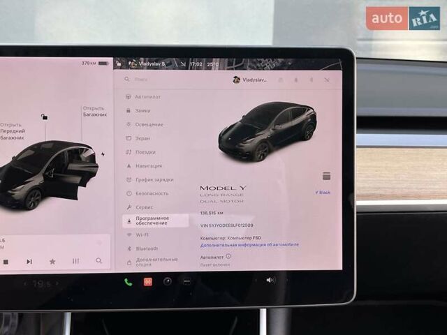 Черный Тесла Model Y, объемом двигателя 0 л и пробегом 136 тыс. км за 24999 $, фото 15 на Automoto.ua