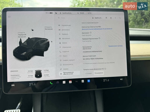 Чорний Тесла Model Y, об'ємом двигуна 0 л та пробігом 70 тис. км за 24499 $, фото 15 на Automoto.ua