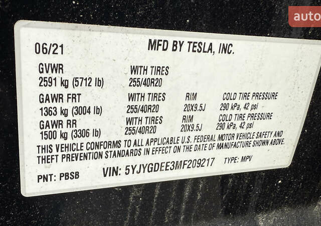 Черный Тесла Model Y, объемом двигателя 0 л и пробегом 55 тыс. км за 18200 $, фото 16 на Automoto.ua
