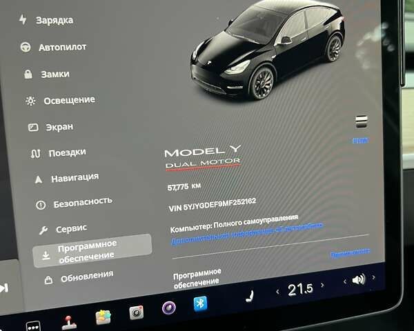Черный Тесла Model Y, объемом двигателя 0 л и пробегом 58 тыс. км за 27500 $, фото 15 на Automoto.ua