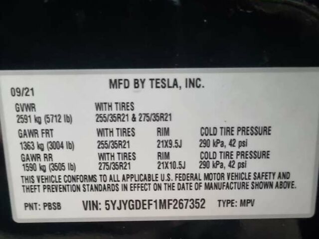 Черный Тесла Model Y, объемом двигателя 0 л и пробегом 82 тыс. км за 30000 $, фото 5 на Automoto.ua