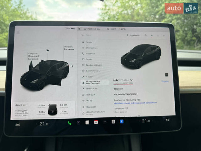 Чорний Тесла Model Y, об'ємом двигуна 0 л та пробігом 70 тис. км за 24499 $, фото 14 на Automoto.ua