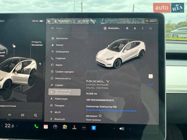 Тесла Model Y 2022 у Стрые на Automoto.ua Чорний Тесла Model Y, об'ємом двигуна 0 л та пробігом 61 тис. км за 27400 $, фото 45 на Automoto.ua