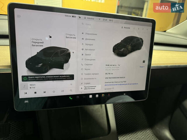 Черный Тесла Model Y, объемом двигателя 0 л и пробегом 89 тыс. км за 25500 $, фото 13 на Automoto.ua