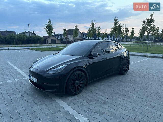Черный Тесла Model Y, объемом двигателя 0 л и пробегом 43 тыс. км за 30200 $, фото 1 на Automoto.ua