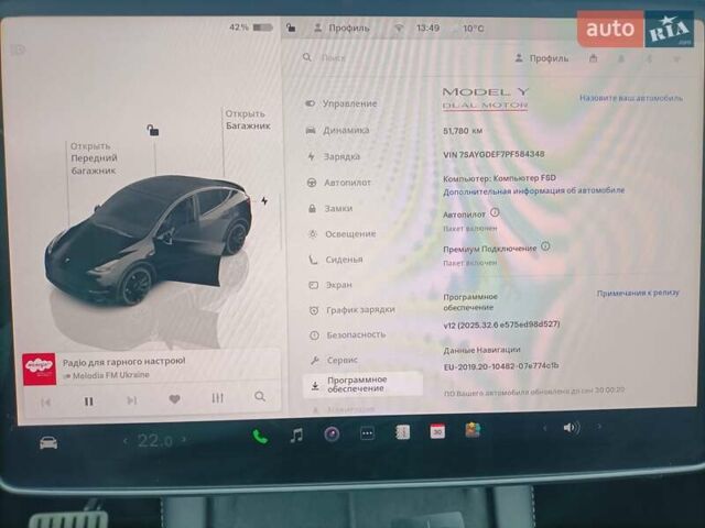 Черный Тесла Model Y, объемом двигателя 0 л и пробегом 50 тыс. км за 26600 $, фото 1 на Automoto.ua