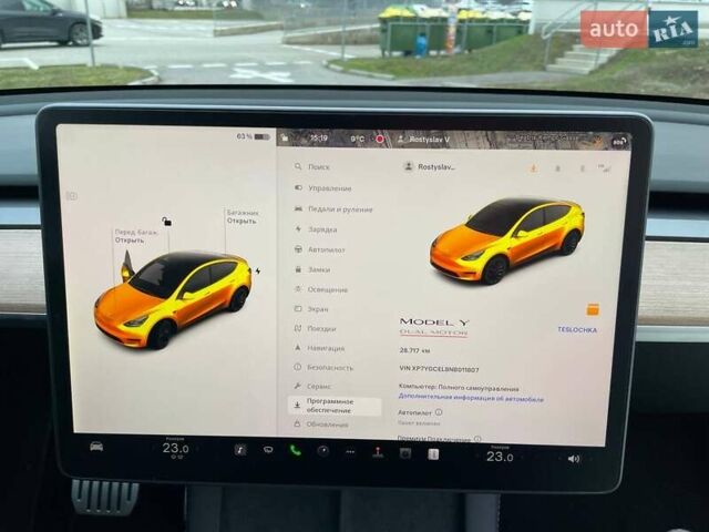 Черный Тесла Model Y, объемом двигателя 0 л и пробегом 28 тыс. км за 54192 $, фото 26 на Automoto.ua