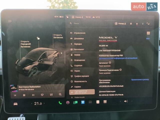 Черный Тесла Model Y, объемом двигателя 0 л и пробегом 50 тыс. км за 27000 $, фото 5 на Automoto.ua
