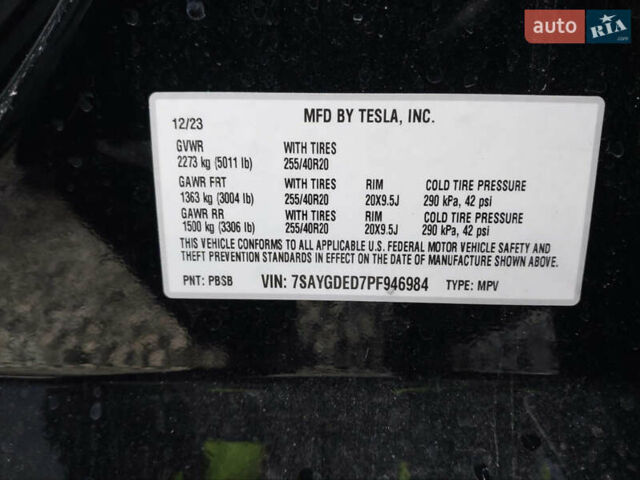 Чорний Тесла Model Y, об'ємом двигуна 0 л та пробігом 11 тис. км за 17900 $, фото 13 на Automoto.ua