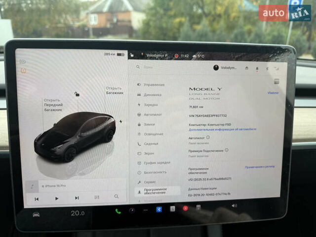 Черный Тесла Model Y, объемом двигателя 0 л и пробегом 71 тыс. км за 27000 $, фото 7 на Automoto.ua