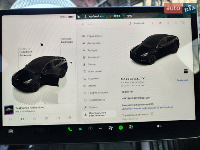 Черный Тесла Model Y, объемом двигателя 0 л и пробегом 19 тыс. км за 30900 $, фото 22 на Automoto.ua
