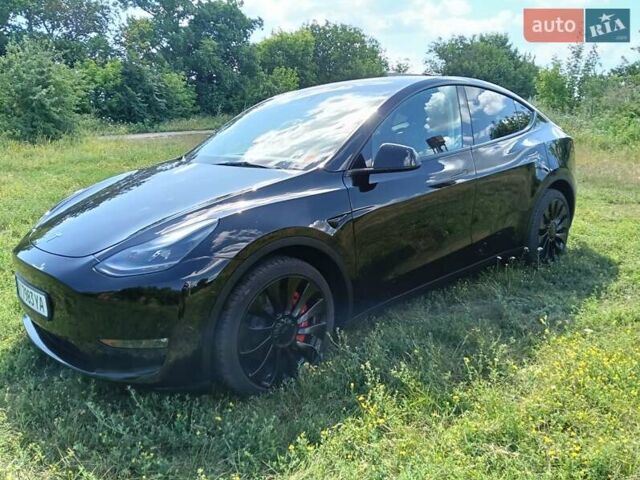 Черный Тесла Model Y, объемом двигателя 0 л и пробегом 1 тыс. км за 27500 $, фото 5 на Automoto.ua