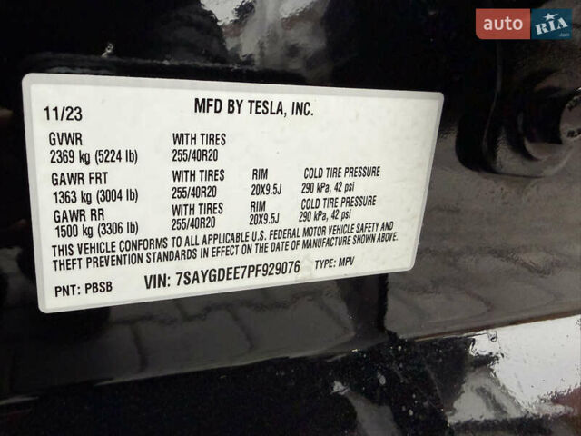 Чорний Тесла Model Y, об'ємом двигуна 0 л та пробігом 31 тис. км за 29700 $, фото 9 на Automoto.ua