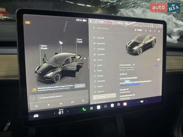 Черный Тесла Model Y, объемом двигателя 0 л и пробегом 46 тыс. км за 16300 $, фото 24 на Automoto.ua