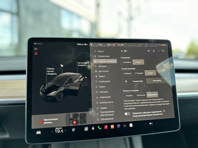 Черный Тесла Model Y, объемом двигателя 0 л и пробегом 2 тыс. км за 40990 $, фото 37 на Automoto.ua