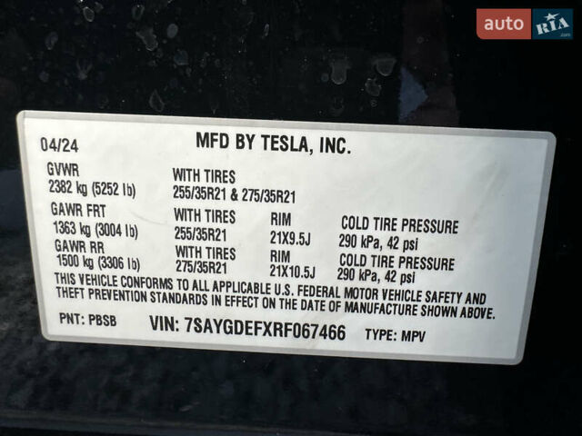 Чорний Тесла Model Y, об'ємом двигуна 0 л та пробігом 11 тис. км за 32500 $, фото 4 на Automoto.ua