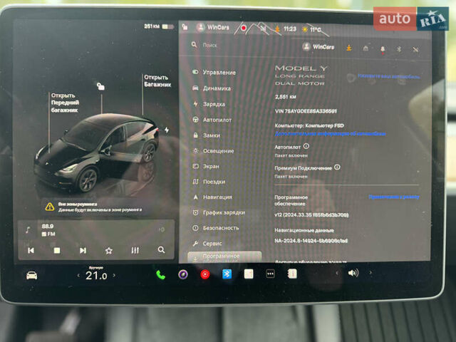 Черный Тесла Model Y, объемом двигателя 0 л и пробегом 2 тыс. км за 38300 $, фото 45 на Automoto.ua