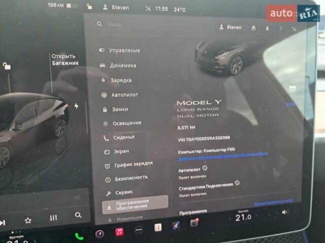 Черный Тесла Model Y, объемом двигателя 0 л и пробегом 21 тыс. км за 29000 $, фото 21 на Automoto.ua
