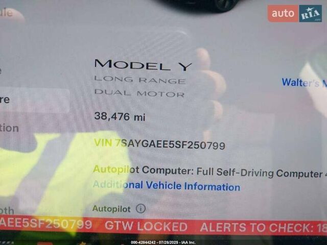 Чорний Тесла Model Y, об'ємом двигуна 0 л та пробігом 62 тис. км за 17800 $, фото 8 на Automoto.ua