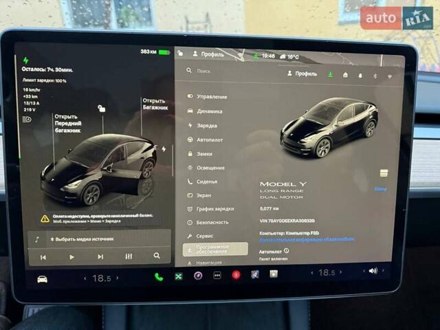 Чорний Тесла Model Y, об'ємом двигуна 0 л та пробігом 5 тис. км за 28500 $, фото 14 на Automoto.ua
