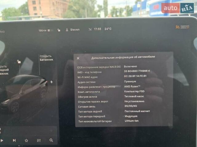 Черный Тесла Model Y, объемом двигателя 0 л и пробегом 21 тыс. км за 29000 $, фото 22 на Automoto.ua