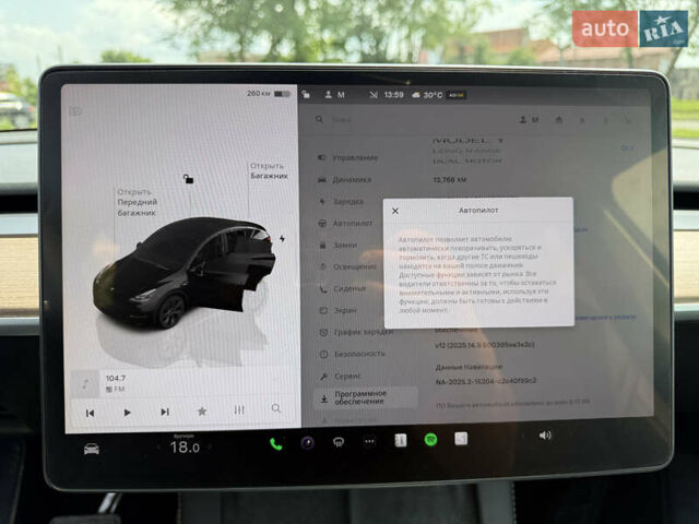 Черный Тесла Model Y, объемом двигателя 0 л и пробегом 18 тыс. км за 27998 $, фото 8 на Automoto.ua