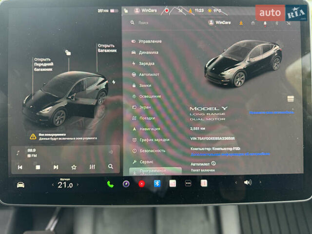 Черный Тесла Model Y, объемом двигателя 0 л и пробегом 2 тыс. км за 38300 $, фото 46 на Automoto.ua