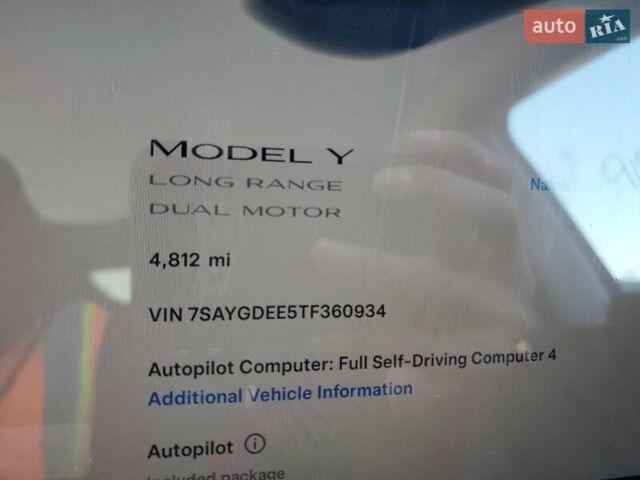 Чорний Тесла Model Y, об'ємом двигуна 0 л та пробігом 8 тис. км за 19800 $, фото 8 на Automoto.ua
