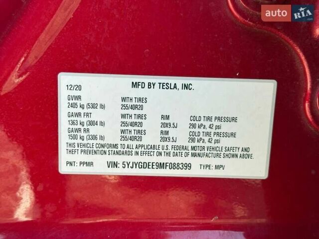 Красный Тесла Model Y, объемом двигателя 0 л и пробегом 139 тыс. км за 20300 $, фото 8 на Automoto.ua