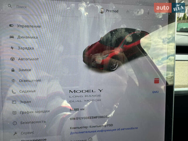Червоний Тесла Model Y, об'ємом двигуна 0 л та пробігом 60 тис. км за 28500 $, фото 15 на Automoto.ua