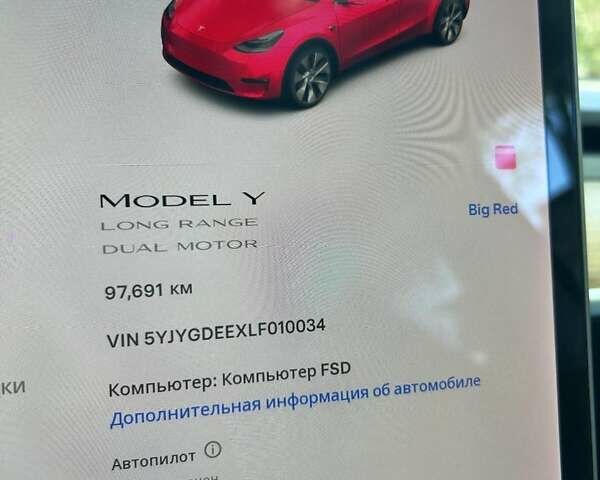 Красный Тесла Model Y, объемом двигателя 0 л и пробегом 97 тыс. км за 21300 $, фото 12 на Automoto.ua