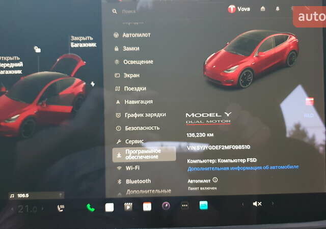 Червоний Тесла Model Y, об'ємом двигуна 0 л та пробігом 136 тис. км за 23500 $, фото 21 на Automoto.ua